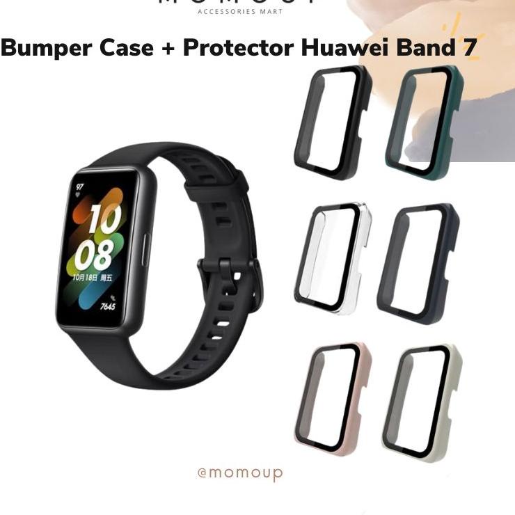 Keren abisZ5l5K Bumper Case Huawei Band 7 Bumper Case Screen Protector Huawei Band 7 Casing Colors