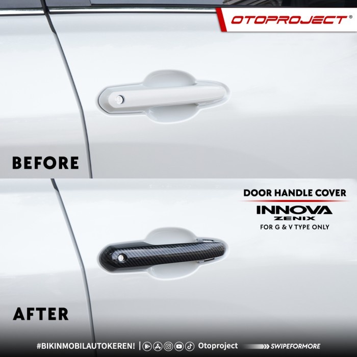 COVER HANDLE INNOVA ZENIX NON Q TYPE CARBON