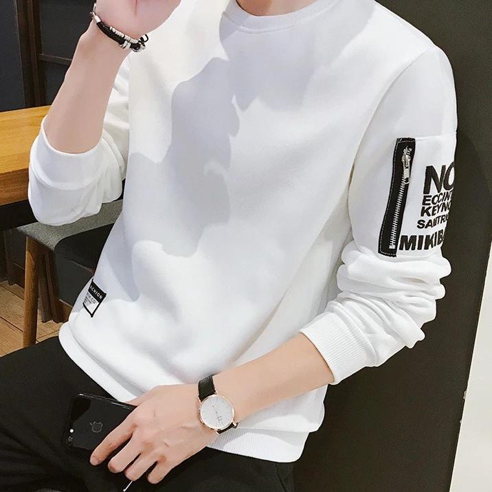 ➨ Baju Atasan Koas Pria Lengan Panjang Martin Baju Sweater Cowok Casual Ukuran XXL/JUMBO ♤