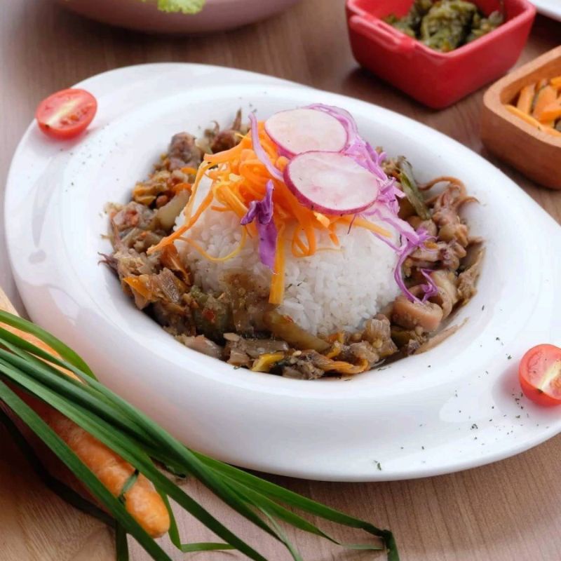 Piring Makan Keramik Porselen Oval Bulat  Unik