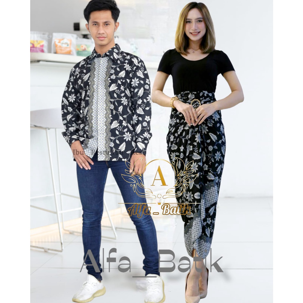 batik couple/kemeja batik/rok lilit batik/batik set couple/batik premium/couple batik elegan/set batik kekinian/couple batik terbaru/