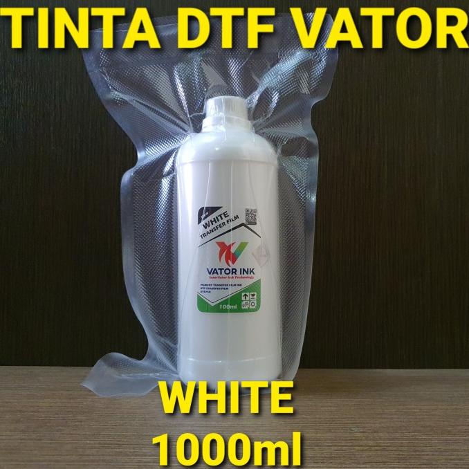 

DTF White Vator Ink 1000ml Tinta Putih Transfer Film Sablon Pet Film