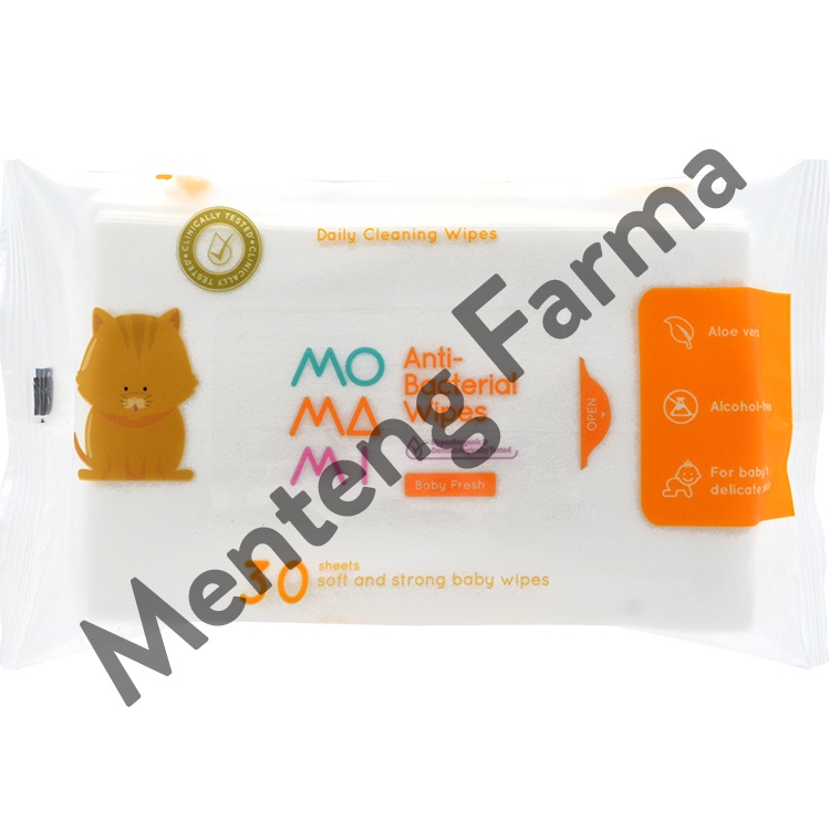 Momami Antibacterial Wipes 30 Lembar - Tisu Basah Anti Bakteri Bayi