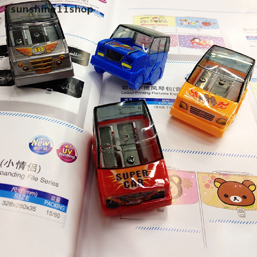 Sho Kartun Mobil Styling Pensil Sharpener Kreatif Alat Tulis Pencil Sharpener Cutter Perlengkapan Kantor Sekolah N