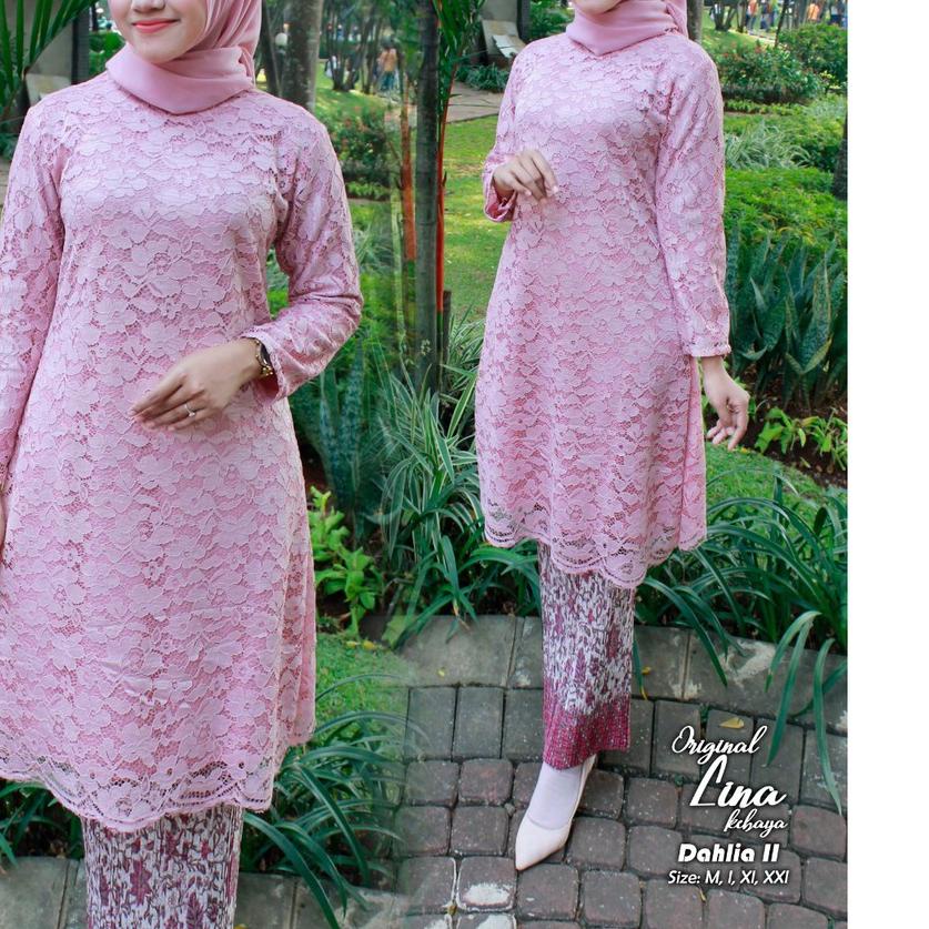 ♪ Set kebaya brokat DHALIA/kebaya gamis brukat/kebaya Kinanti/kebaya murah/rok plisket/kebaya kartin