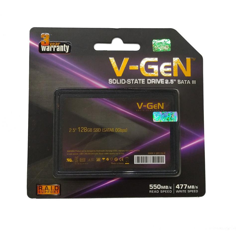 Terlaku.SSD V-GeN 128GB SATA 3 | VGeN SSD 128 GB Laptop Komputer Original☠