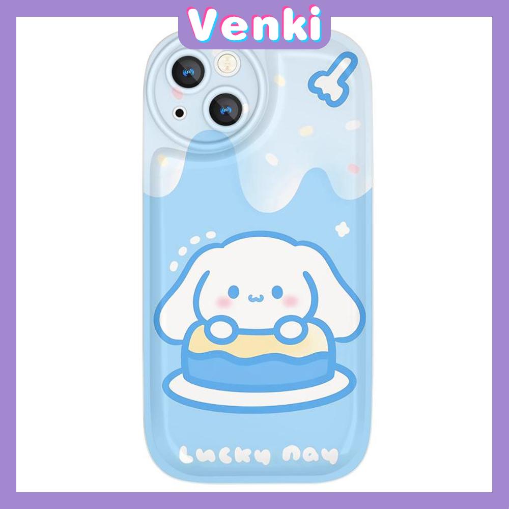 Case For iPhone 11 Soft TPU Air Cushion Case Glossy Cute Cartoon Puppy Airbag Shockproof Camera Protection Compatible for iPhone 14 13 12 11 Pro Max 7 8 Plus