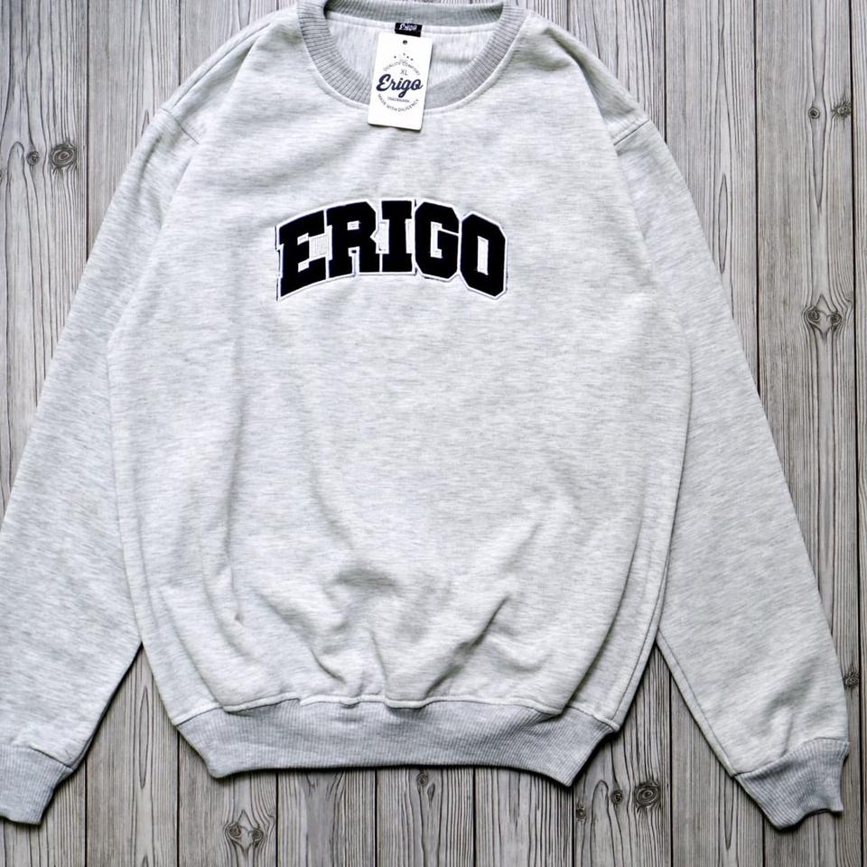 ♧ SWEATER ERIGO CREWNECK TERBARU - SWEATER PRIA ERIGO CREW NECK HITAM MURAH ♔