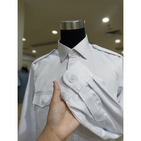 Seragam PDH putih lengan panjang Size L