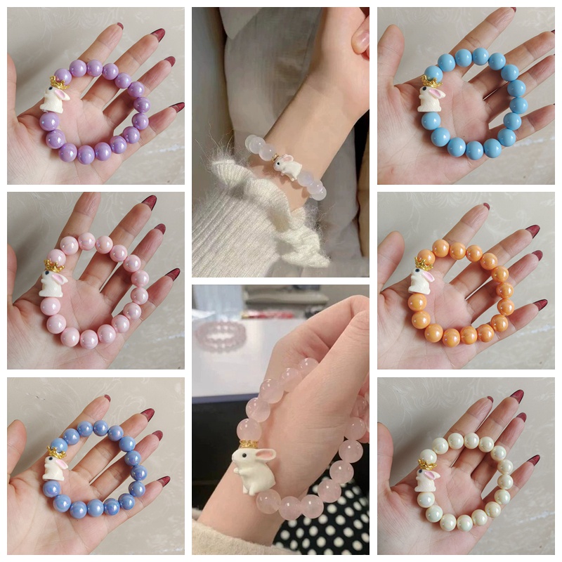 Gelang Wanita Kaca Rabbit Lucu New