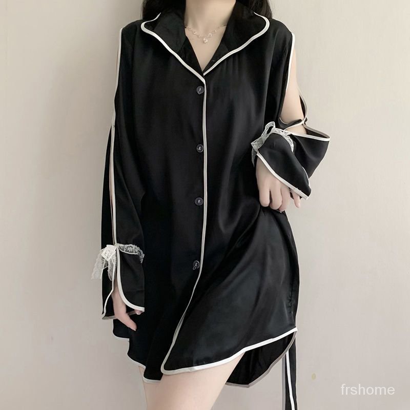 Rasa senior cahaya mewah rasa senior pakaian tidur wanita 2023 musim semi dan musim panas baru sutra