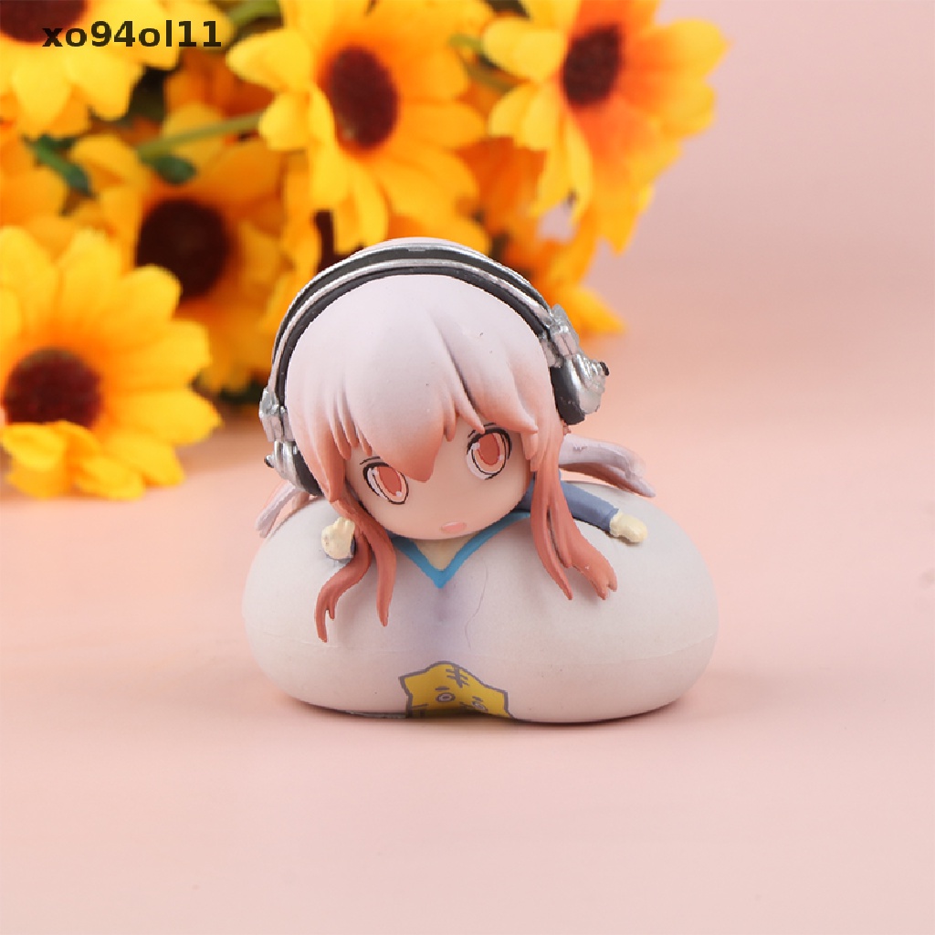 Xo 1Pc Anime Super Sonico Figure Q Versi Lucu Bungkuk Mini Boneka Aksesoris Mobil OL