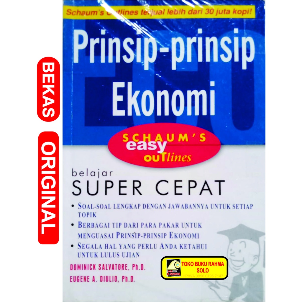 Prinsip-prinsip Ekonomi Schaum's schaums easy outlines Dominick Salvatore Eugene A Diulio Erlangga J
