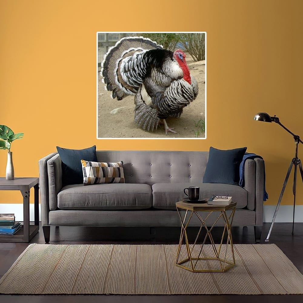 LUKISAN POSTER CETAK GAMBAR AYAM KALKUN 10 TERLARIS SEINDONESIA HIASAN DINDING RUANG TAMU KAMAR DAPU