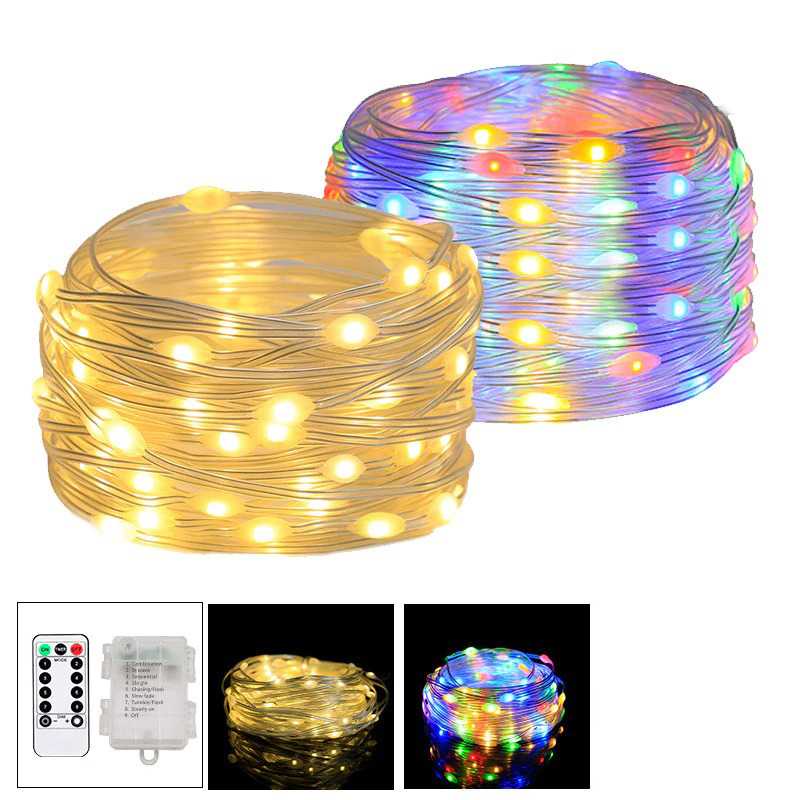 (BISA COD) FTIHSHP ANBLUB Lampu Hias String Lights Waterproof 100 LED 10 Meter + Remote - -14