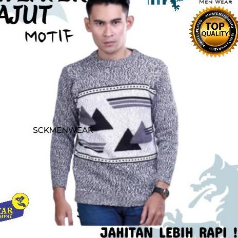 KAL504 Sweater Trendy Rajut Pria Rompi Blong Krah Murah / Baju Hangat Dewasa - sckmenwear GROSIR []