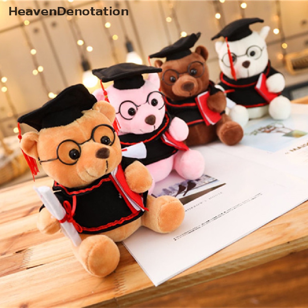 [HeavenDenotation] Boneka Beruang Wisuda Anak Dewasa Hadiah Ulang Tahun Siswa Dokter Beruang Mainan Hewan HDV