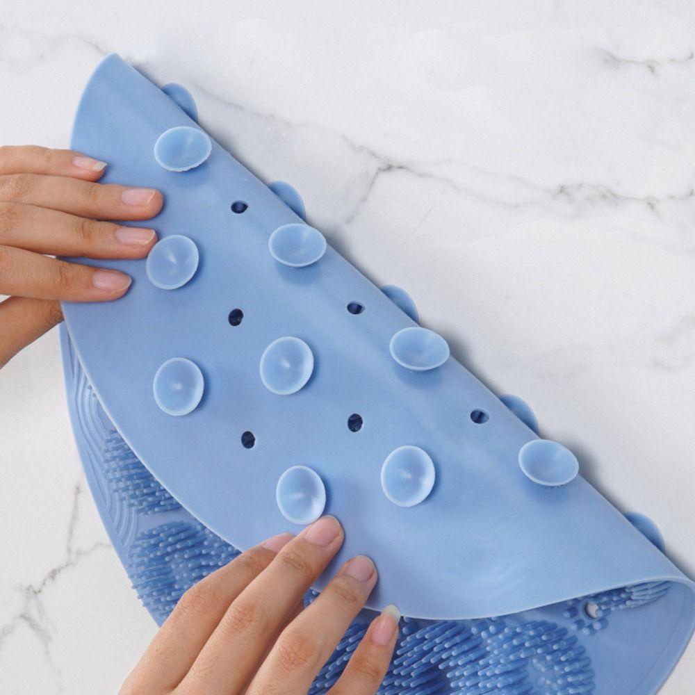 Solighter Sikat Cuci Kaki Berguna Shower Pijat Non-Slip Pijat Kaki Pad Gosok Pengisap Punggung Sikat