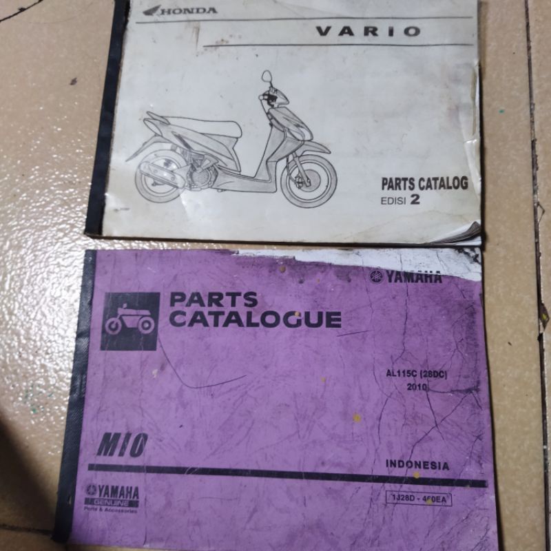 Manual book parts catalogue honda vario 11 yamaha mio lama untuk mekanik
