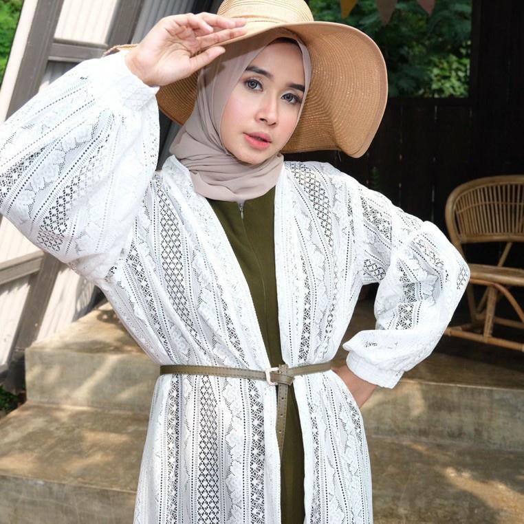 REKOMENDASI Busana Wanita Kardigan Brokat Lengan Panjang / Outer Cardigan Baju Kondangan dan Lebaran
