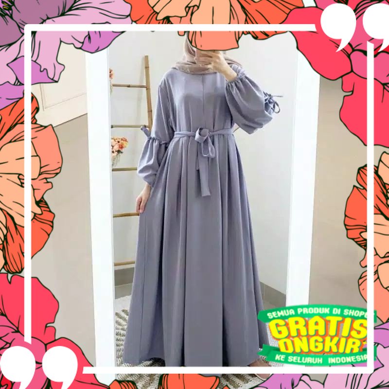 ( TEERBARU ) Aespa Maxi Dress | Gamis wanita | Baju muslim | Pakaian wanita terbaru | Espa maxi / do