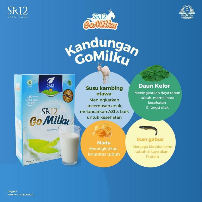 

[Free Packing Bubble & Kardus] Gomilku SR12 ORI All Variant Susu Kambing Etawa SR12 Isi 200 Gram