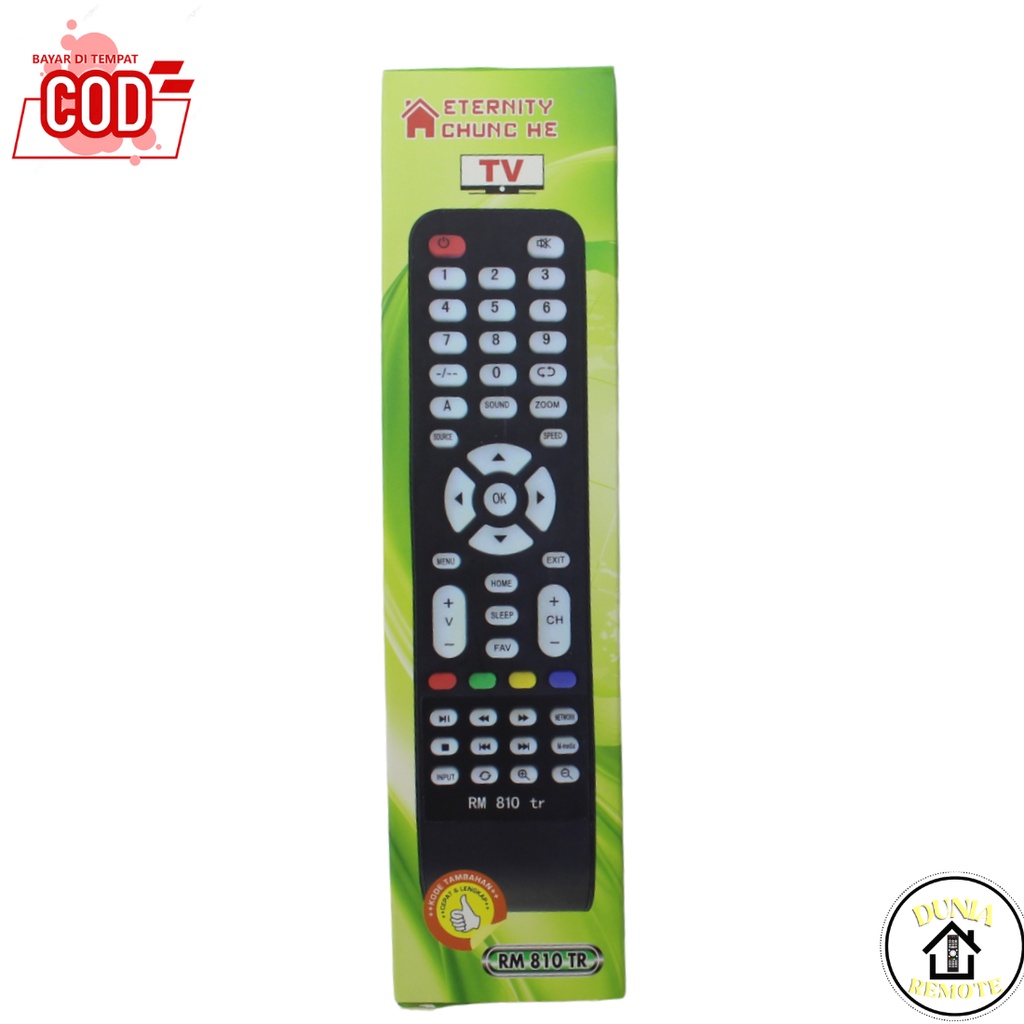 Remot Remote TV LED CHINA Multi Universal 810 LCD LED Tanpa setting