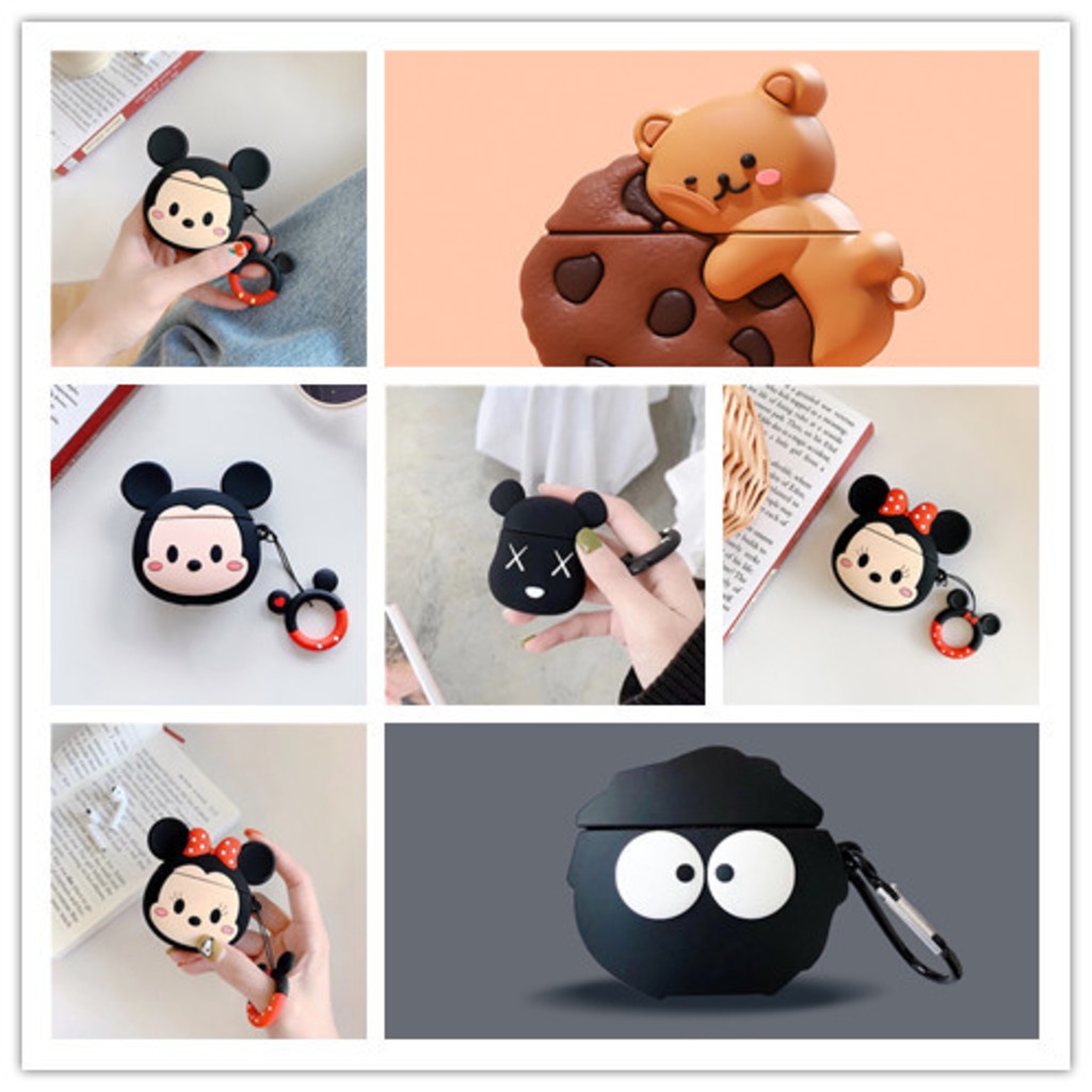 Mickey/minnie Eadset Case Lengan Pelindung Android Soft Silicone Case Untuk I9/I11/I12/I13/I23I24/I25/I27/I100/Inpods12-TWS Headset