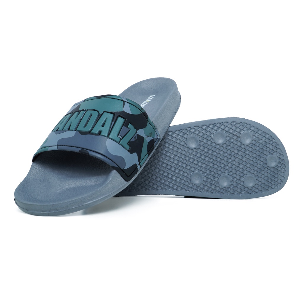 Vandalz Classic Sandal Pria Slip On Karet Sandal Army Vandalz - Grey