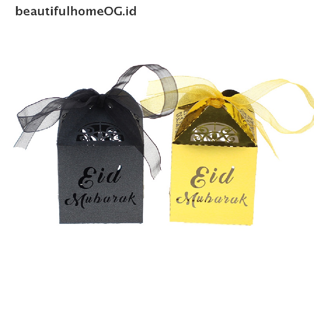 // Beautifulhomeog.id// 10Pcs EID Mubarak Candy Boxe Multi Type Candy Box Muslim Ramadhan Kareem Ulang Tahun **