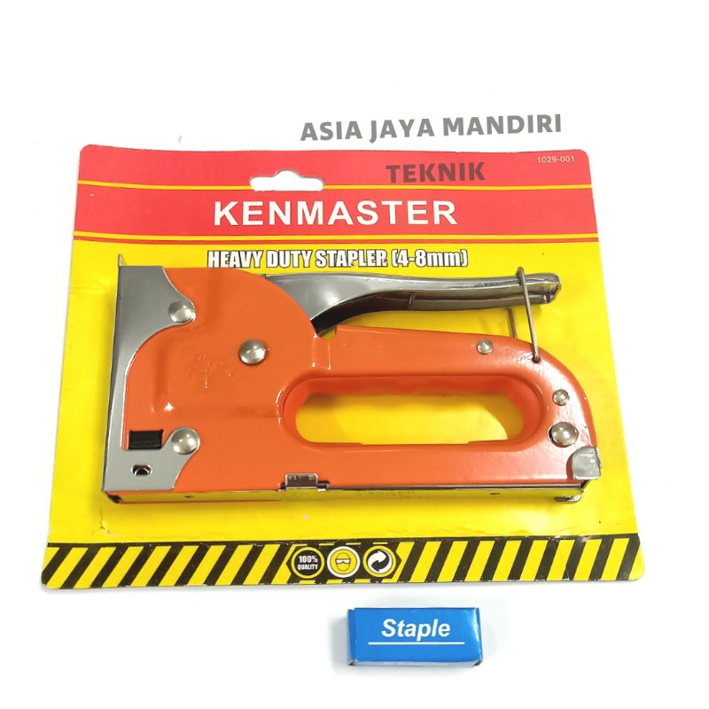 

HEKTER TEMBAK KENMASTER STAPLER GUN TANGAN MULTIFUNGSI ( 4 - 8MM ) ORANGE HEAVY DUTY