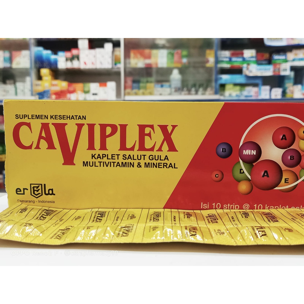 Caviplex 𝟏 𝐒𝐓𝐑𝐈𝐏 𝐈𝐒𝐈 𝟏𝟎 𝐓𝐀𝐁𝐋𝐄𝐓 - Multivitamin dan Mineral