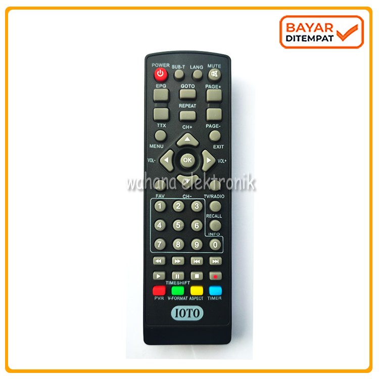 Remot Remote Set Top Box LNW/ Set Top Box Parabola Receiver Sanex/Luby/Well Home Dll
