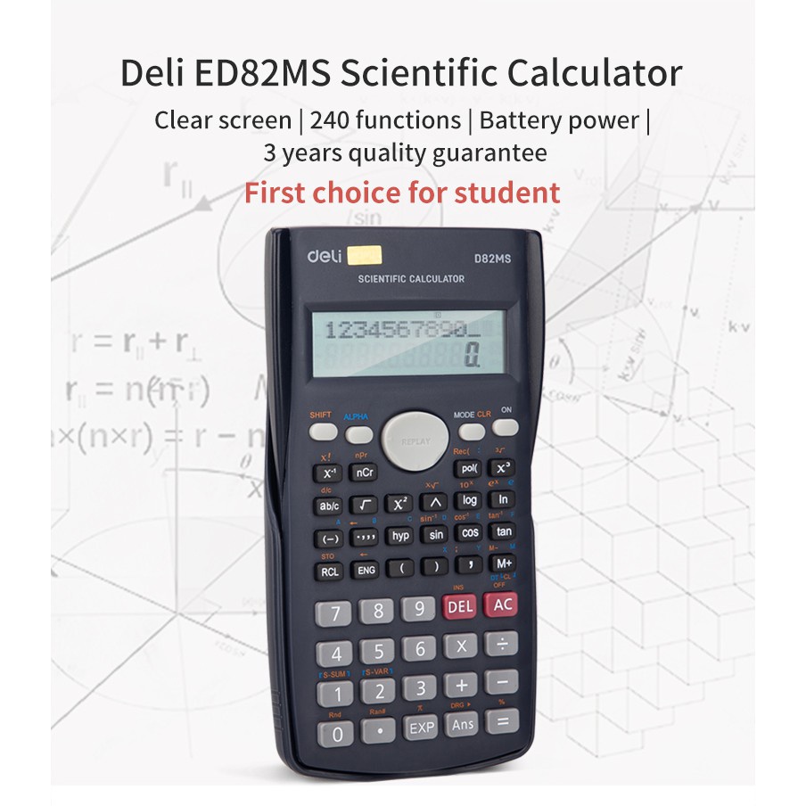 

Terlaris ✨ -Kalkulator DELI / Scientific Calculator DELI WD82MS- 2.2.23
