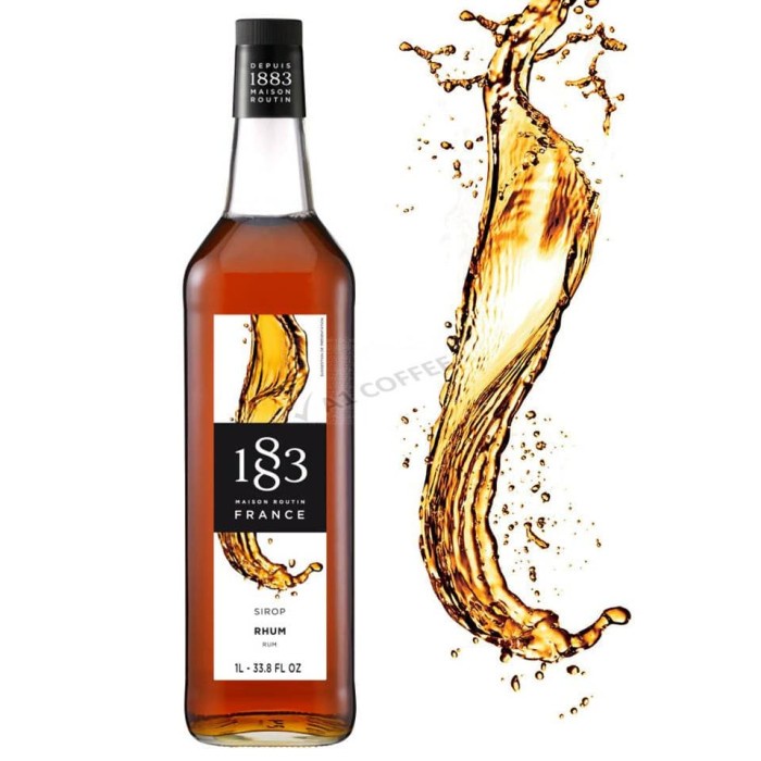 

Depuis 1883 Maison Routin Rum Rhum Syrup 100ml Repack Cocktail Mocktail Sirup Perasa Minuman