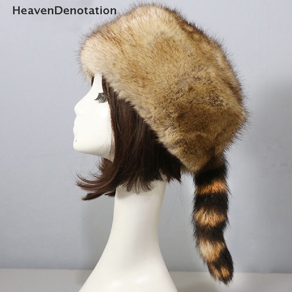 [HeavenDenotation] Fashion Windproof Faux Fur Cossack Style Rusia Wanita Musim Dingin Ski Earflap Hat HDV