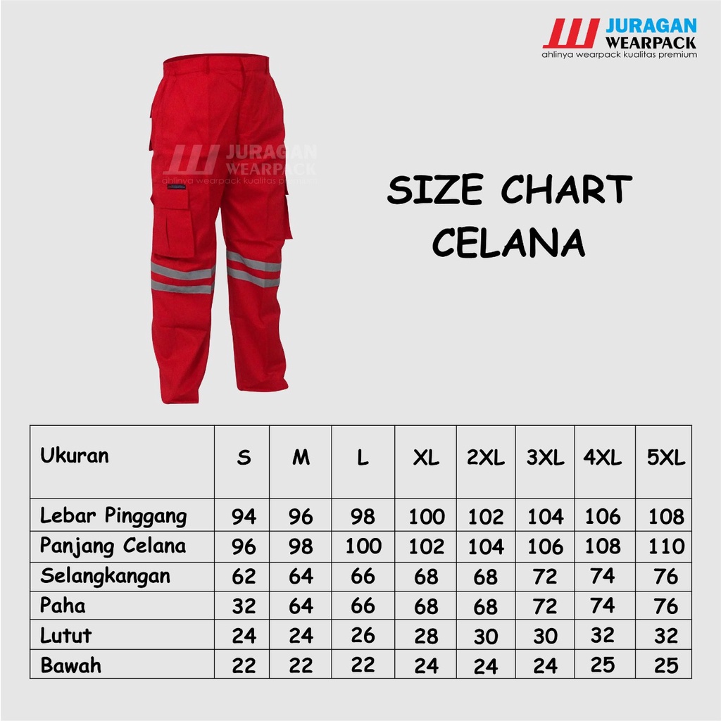 Celana Wearpack Safety Ukuran Jumbo