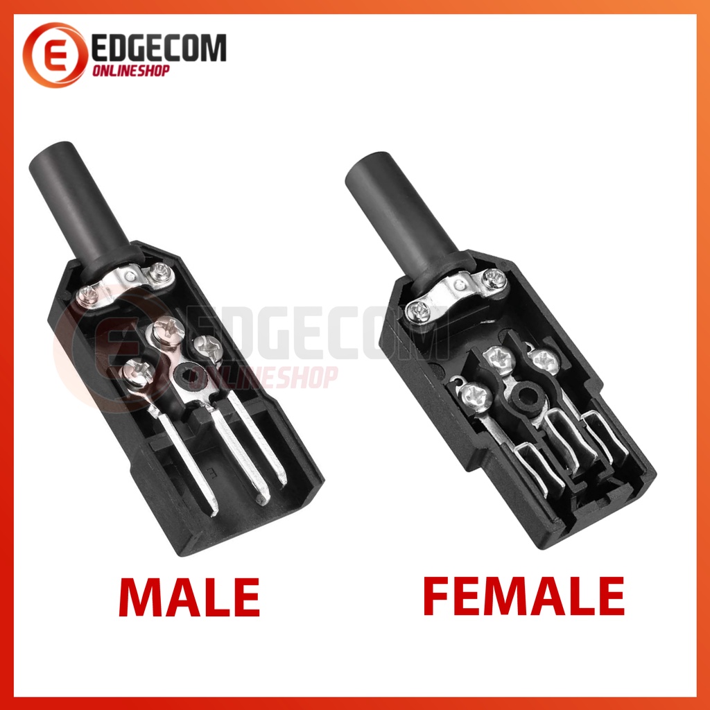 Konektor Steker Power Komputer Kabel AC Plug IEC C14 Male / C13 Female