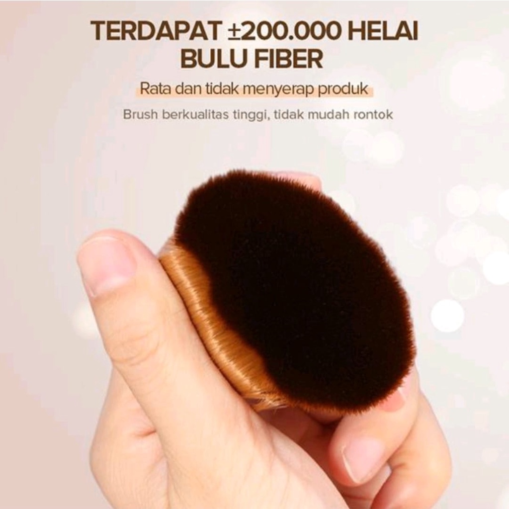 Oval Brush Kuas Make Up Foundation Cushion Korea