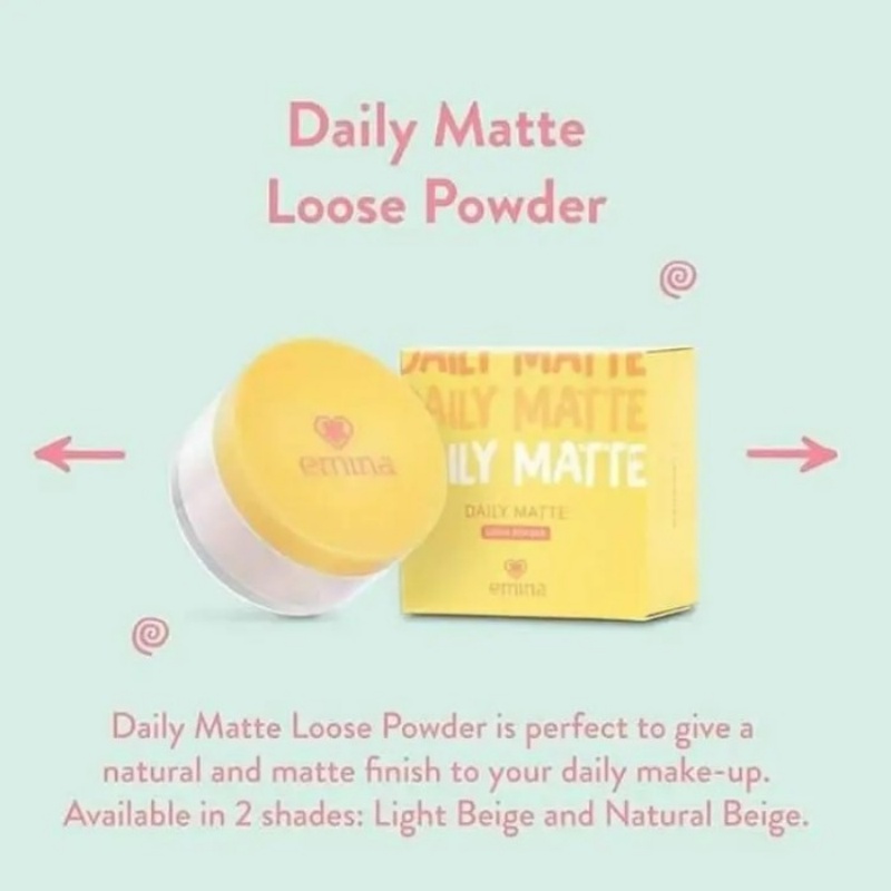 EMINA Daily Matte Loose Powder 20gr BPOM - Amaze_Kosmetik