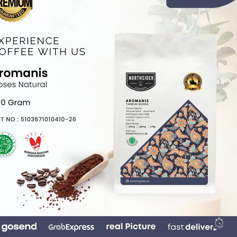 

✺ BIJI KOPI ARABIKA AROMANIS NATURAL - 200GR NORTHSIDER COFFEE ☉