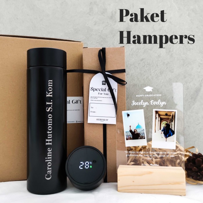 

(COD) Paket Hampers Hadiah Wisuda Tumbler LED + Akrilik LED A6 - Font No 13