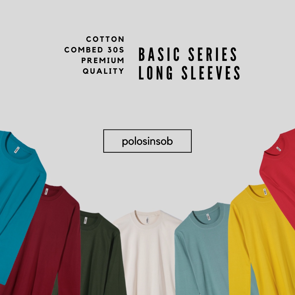 Kaos Polos Lengan Panjang Combed 30s PREMIUM