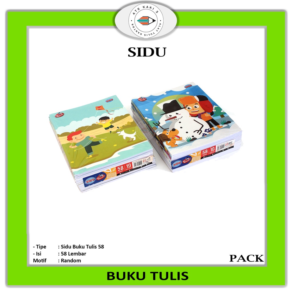 

SIDU - Buku Tulis 58 Lembar - Pack