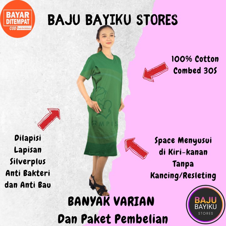 Daster Hamil Kekinian Dress Hamil Dan Menyusui Space Kanan Kiri Setelan Jumbo Dress Panjang Atasan B