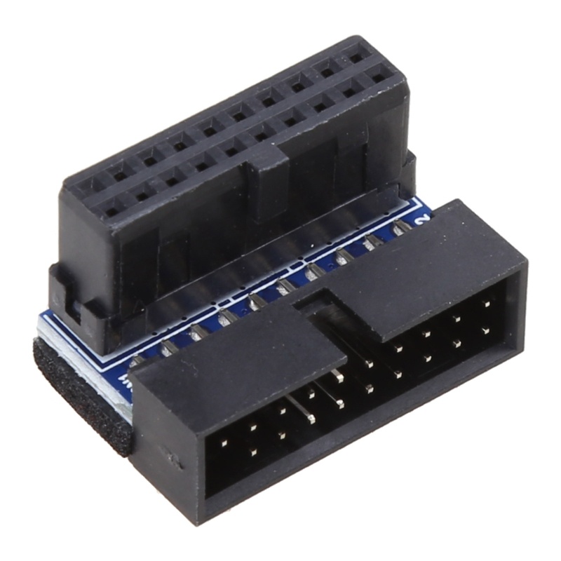 Adaptor Sambungan btsg USB 3.0 19P 20P Colokan Vertikal Jarum Terpasang Steering Elbow
