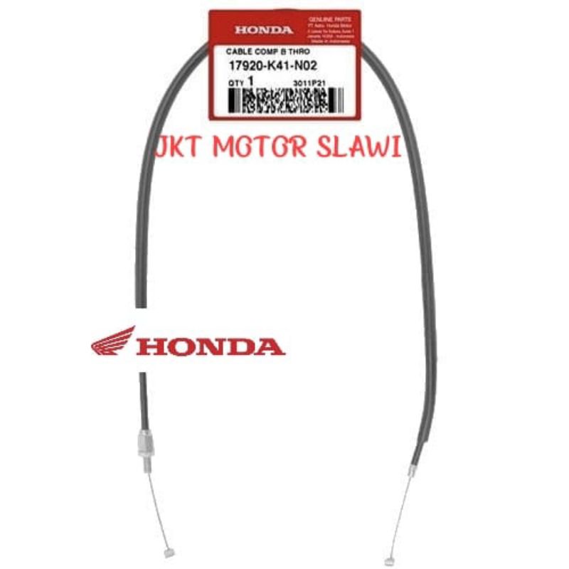 17920 k41 n01 kabel gas bawah supra x 125 fi asli honda