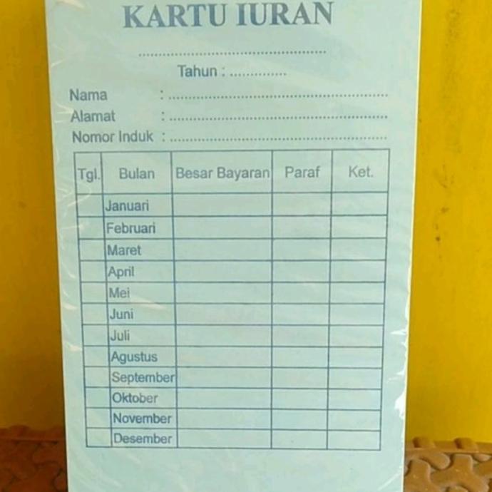 

Kartu iuran SALE