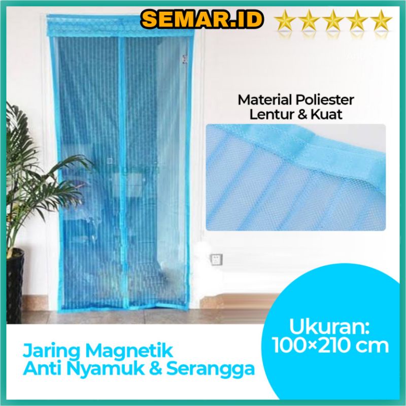 Tirai Jaring Pintu Magnetik Anti Nyamuk Serangga Mesh Net