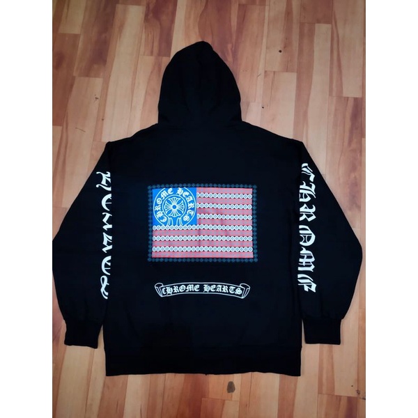 Hoodie Crome Heart american flag